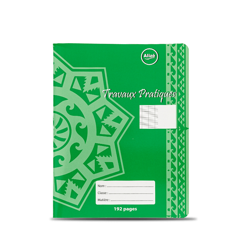 Cuaderno de ejercicios con patrón de copo de nieve verde