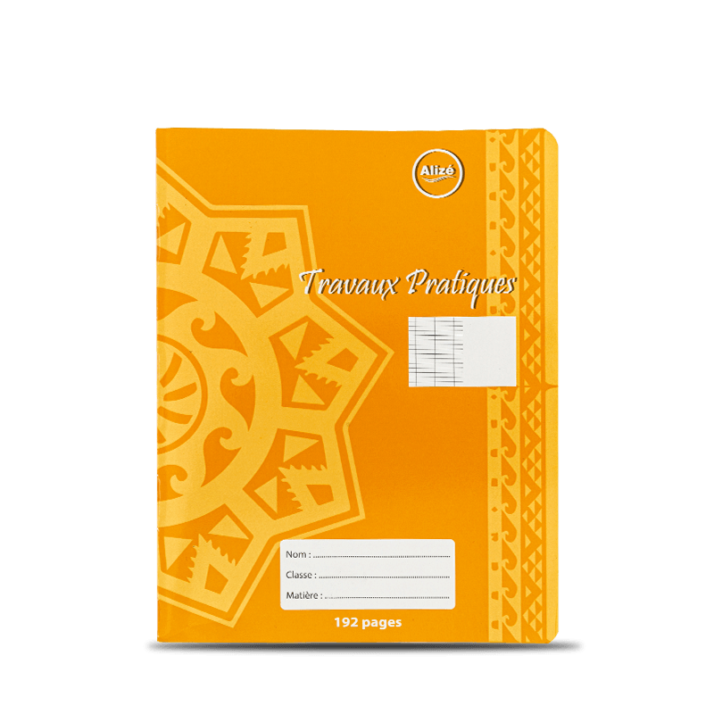 Cuaderno de ejercicios con patrón de copo de nieve amarillo