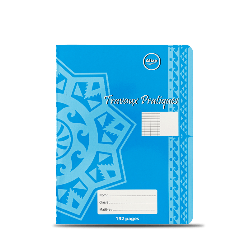 Cuaderno de ejercicios con patrón de copo de nieve azul